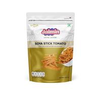 Jaimin Indian Snacks Variety Pack, 34 Items - Ratlami Sev, Makhna, Jeera Puri, Khatta Mitha, Pudina Moong, Chana Dal, Chai Puri, Banana Chips, Soya Sticks & More (Pack of 1, Soya Stick Tomato)