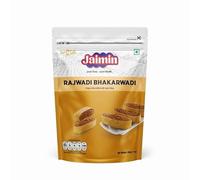 Jaimin Indian Snacks Variety Pack | Authentic Traditional Street Food Flavours | Savoury & Crunchy Indian Namkeen Assortment | Perfect for Parties, Picnics & Gifting (Pack of 1, Rajwadi Bhakarwadi)