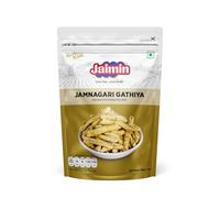 Jaimin Indian Snacks Variety Pack | Authentic Traditional Street Food Flavours | Savoury & Crunchy Indian Namkeen Assortment | Perfect for Parties, Picnics & Gifting (Pack of 1, Jamnagari Gathiya)