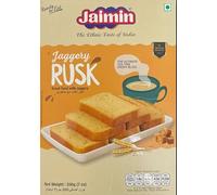 Jaimin Jaggery Rusk, Bread Toast Tea Time Snack, Premium Quality, 200g