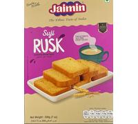 Jaimin Suji Rusk, Premium Semolina Bread Toast, Tea Time Snack, 200g