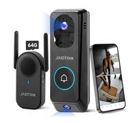 JAIOTlink - Wireless Dual Lens Doorbell with Doorbell, 2K Front Door Camera for Home Security, Delivery Protector with 64GB SD Card, Human Detection, Night Vision,