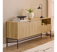 Jaipur Extra Large Sideboard - 2 Door - 180cm - Fluted - Oak