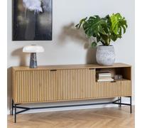 Jaipur Extra Large Sideboard - 2 Door - 180cm - Fluted - Wild Oak