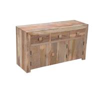 Jaipur Furniture Ltd 3 Door 3 Drawer Sideboard - Mango Wood - L45 x W135 x H76 cm - Light Finish in Brown Jaipur Furniture Ltd Brown