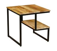 Jaipur Furniture Ltd Ravi Side Table - Mango Light Finish - Mango Wood/Iron - L50 x W50 x H50 cm - Light Finish in Brown Jaipur Furniture Ltd Brown