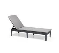 Jaipur Garden Sun Lounger Set by Keter - 2 Seats Grey Cushions