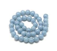 Jaipur Gems Mart AAA Natural 1 Strand Angelite Gemstone Beads for Jewelry Making |8 mm Angelite Round Beads |