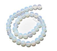 Jaipur Gems Mart AAA Natural 1 Strand Fire Opalite Beads Gemstone Beads for Jewelry Making |8 mm Round Beads | Opal Plain Round Loose Beads |15" Strand | Bracelet Necklace Making Ball Beads