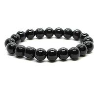 Jaipur Gems Mart Natural AAA Black Onyx Stretch Bracelet | 7-7.5” Length | Black Onyx Gemstone Bracelet | Unisex Bracelet | 12mm Round Shape Beads| Stretch Fit Bracelet |Men Beaded Bracelet