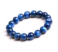 Jaipur Gems Mart Natural AAA Blue Kyanite Bracelet | 7-7.5” Length Unisex Stretch Bracelet | 8mm Round Blue Kyanite Beads