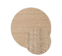 THE RUGS Jaipur Natural Round Jute Rug Handwoven Durable Dirt-Repellent Carpet in Beige | Size: 160 cm diameter THE RUGS Beige 160 cm diameter