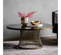 Jaipur Smoked Glass Round Coffee Table bronze