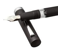 Jaipur V2 Piston Filled Refillable Black Ultra Flex Fountain Pen - Luxury Fountain Pen with Acrylic Body & Ebonite Feed - Ideal for Journaling & Calligraphy