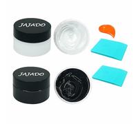 JAJADO 2 Jars Chalk Paint Paste Ink and 2 Pcs Mini Squeegees, Reusable Silk Screen Stencils Paste Transfers Tool for Painting on Wood T-shirt Home Decor Chalkboard Paint Art Supplies Furniture Fabric