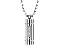 JAJAFOOK Men's Women's Stainless Steel Buddhist Shurangama Mantra Scripture Amulet Pendant Religious Necklace, Stainless Steel