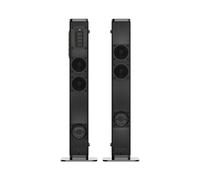 JAJALUYA 100W Sound Bar is a 2-in-1 speaker system that utilizes Bluetooth 5.3 technology. It offers multiple connection options, including HDMI-ARC, Optical, AUX, and USB ports.