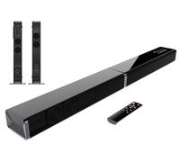 JAJALUYA Sound Bar, 60W Sound Bar for Smart TV,Bluetooth V5.3 speakers, 2 in 1 Home Speaker, ARC/OPTI/AUX/USB Connections, for TV/PC/Projectors,Wall Mountable