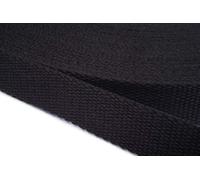 Jajasio Cotton Webbing Strap 15 mm Wide, 6 Metres Long, Black