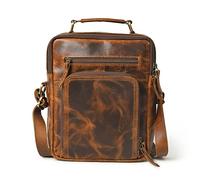 Jajmo Legacy Leather Messenger Bag for Men Shoulder Bag Satchel Mens Across body Brown