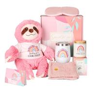 JAJOAGIA Get Well Soon Gifts Baskets for Women, Feel Better Gifts Sympathy Gifts Birthday & Christmas Gifts Cancer Gifts for Women Girls with Weighted Microwavable Stuffed Sloth