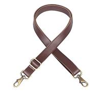 JAKAGO Adjustable Leather Shoulder Strap Replacement Universal Handbag Strap with Metal Swivel Hook for messenger Laptop Camera Duffel Bags Cross body Bag Wallet Purse Making Handbag (brown)
