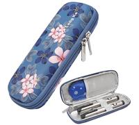 JAKAGO EVA Compact Insulin Cooler Travel Hard Case,Lightweight and Durable Diabetic Small Storage Travel Packs for Insulin Pens & Needles with 2 Ice Pack (M-Flower)