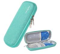 JAKAGO EVA Compact Insulin Cooler Travel Hard Case,Lightweight and Durable Diabetic Small Storage Travel Packs for Insulin Pens & Needles with 2 Ice Pack (Green)