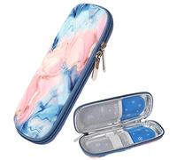 JAKAGO EVA Compact Insulin Cooler Travel Hard Case,Lightweight and Durable Diabetic Small Storage Travel Packs for Insulin Pens & Needles with 2 Ice Pack (LSpink)