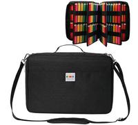 JAKAGO Large Capacity Pencil Case for 480 Colored Pencil, Waterproof Organizer for Painting, Artist, Brushes, Felt, Highlighter, Gift, Black, Grande