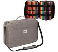 JAKAGO Large Capacity Pencil Case for 480 Coloured Pencils, Waterproof Pen Bag, Stationery Organiser for Colouring Pens, Artists, Brushes, Fineliners, Highlighters, Gift, grey, Fashion