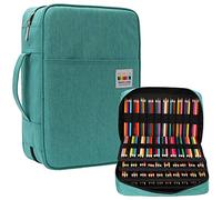 JAKAGO Large Capacity Pencil Case Holds 304 Coloured Pencils Waterproof Pen Bag Stationery Organizer for Colouring Pens, Artist Paint Brushes, Fineliners, Highlighter, Gel Pens