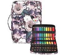 JAKAGO Pencil Case with Large Capacity for 304 Colouring Pencils, Waterproof Pen Bag, Stationery Organiser for Colouring Pens, Artists, Brushes, Fineliners, Highlighters, Gift for Art Students, Grey