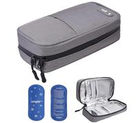 JAKAGO Waterproof Insulin Cooler Travel Case,Lightweight and Super Strong Insulation Insulin Pen Case, Medical Cooler Bag for Insulin Pens & Medication with 2 Large Ice Pack（Grey）