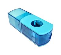 Jakar 2-In-1 Neon Pencil Sharpener & Eraser (Blue) - Compact, Portable Design For School & Office Use (5331)