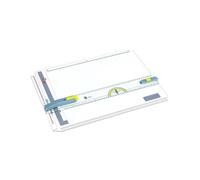 Jakar A3 Drawing Board - White Abs Plastic With Integrated Ruler, Protractor & Magnetic Clamp (8410)