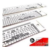 Jakar Acrylic Ruler Set 30Cm 60Cm 100Cm With Stainless Steel Edge Clear Transparent For Precision Craft Design & Technical Drawing