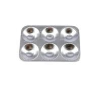 Jakar Aluminium Rectangular Palette - 13 X 9Cm With 6 Wells (6614), Lightweight & Durable In Hanging Pack