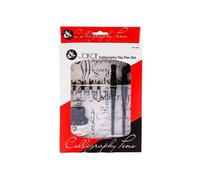 Jakar Calligraphy Dip Pen Set - 8 Piece Kit With 6 Assorted Nibs & 30Ml Black Ink (8401)