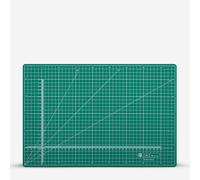 Jakar : Cutting Mat : Green : 3mm Thick : A3 : Double Sided Print : Self-sealing : 5cm grid with 1cm squares grid on reverse side