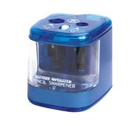 Jakar Double Hole Battery Operated Electric Pencil Sharpener - Assorted Colours, Compact & Portable (5156)