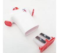 Jakar Double Hole Plastic Pencil Sharpener 5050 Football Design Assorted Colours Compact Lightweight For Artists & Students