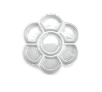 Jakar Flower Porcelain Palette with 7 Mixing Wells - Color: White