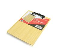Jakar Lightweight A4 Natural Bamboo Clipboard With Black Metal Clip - Eco-Friendly & Recyclable (32Cm X 23Cm) (7021)
