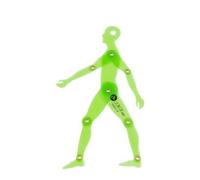 Jakar Male Human Silhouette Movable 1:10 175mm Green Acrylic 4681 Flexible Template For Technical Drawing, Architecture & Design