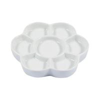 Jakar Porcelain Flower-Shaped Palette - 15Cm Diameter With 7 Wells (6619), Individually Boxed For Artists & Hobbyists