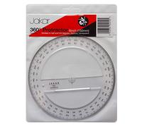 Jakar Quality Protractor 360- Degree 150mm Transparent Clear School Maths 2104
