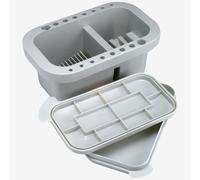 Jakar : Rectangular brush tub with integrated palette in lid