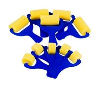 Jakar Sponge Roller Set - Pack Of 10 Foam Rollers (5 Small 2.5Cm & 5 Large 7.5Cm) With Plastic Handles (9020)