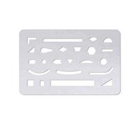Jakar Stainless Steel Erasing Shield - 91X57mm Precision Drawing Stencil For Controlled Erasing (5301)